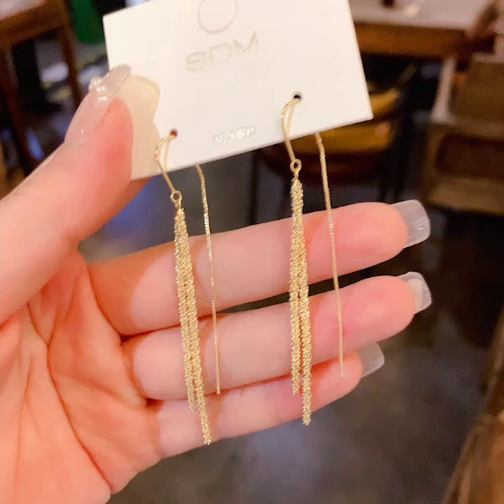 Opal Tassel Tide Chain Super Fairy Long Ear Line