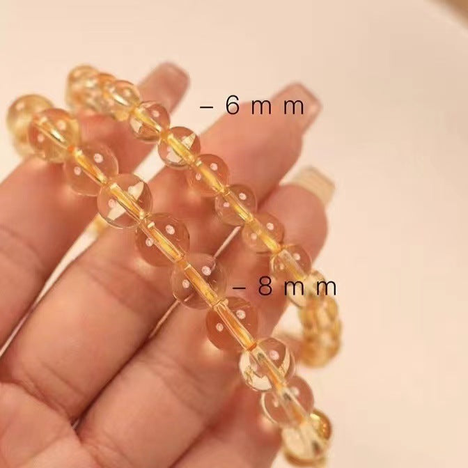 Women's Champagne Buddha Beads Basic Versatile Style Bracelet