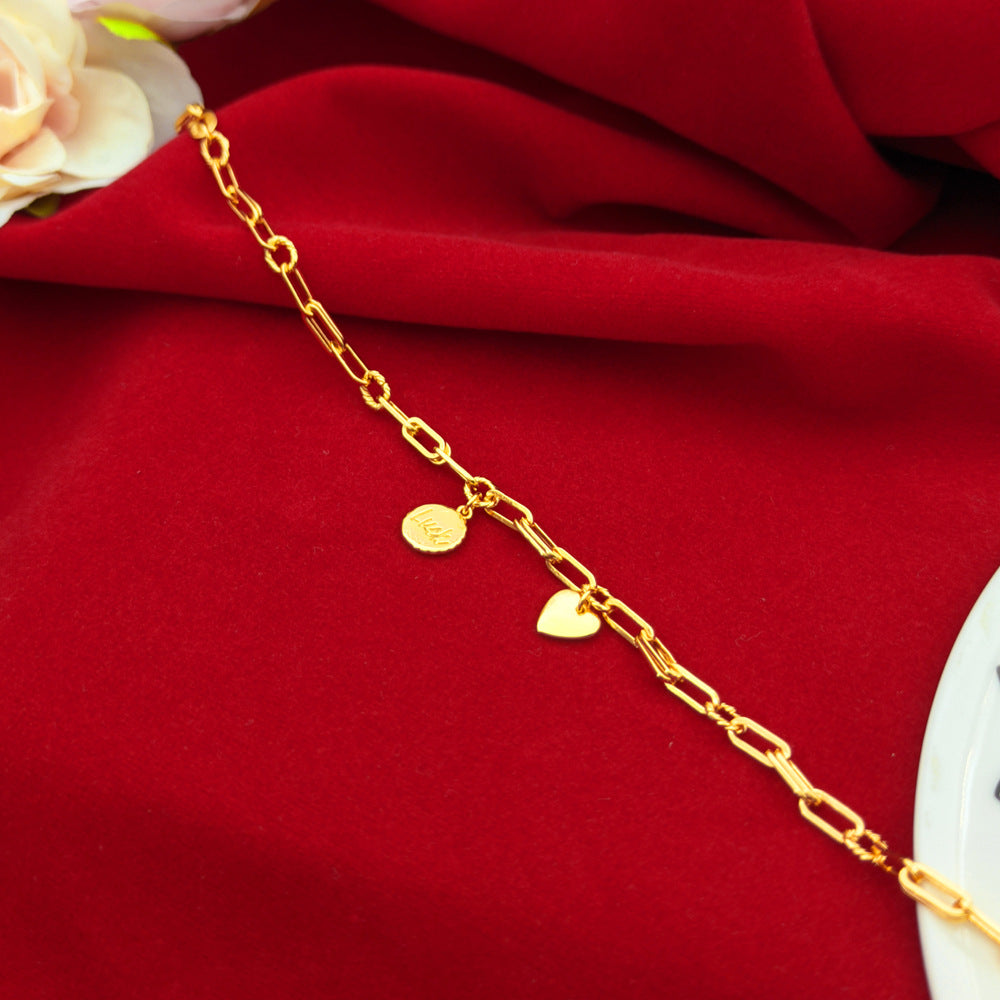 Women's Heart Lucky Symbol Design Simple Commute Bracelets