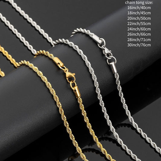 Ornament Simple Clavicle Chain Gold Curb Necklaces