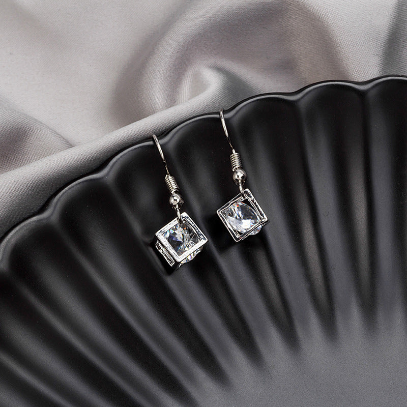Diamond Butterfly Flower Pearl Graceful Fashionable Long Earrings