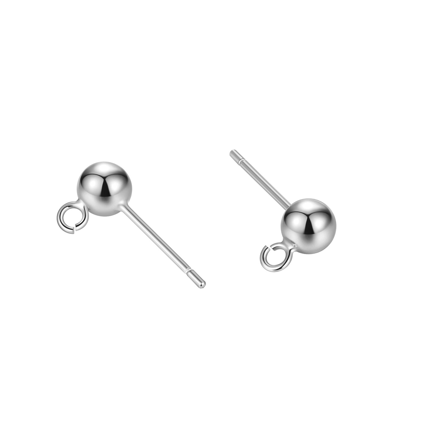 Women's Sterling Sier Plus Split Beanie Bead Gold Earrings