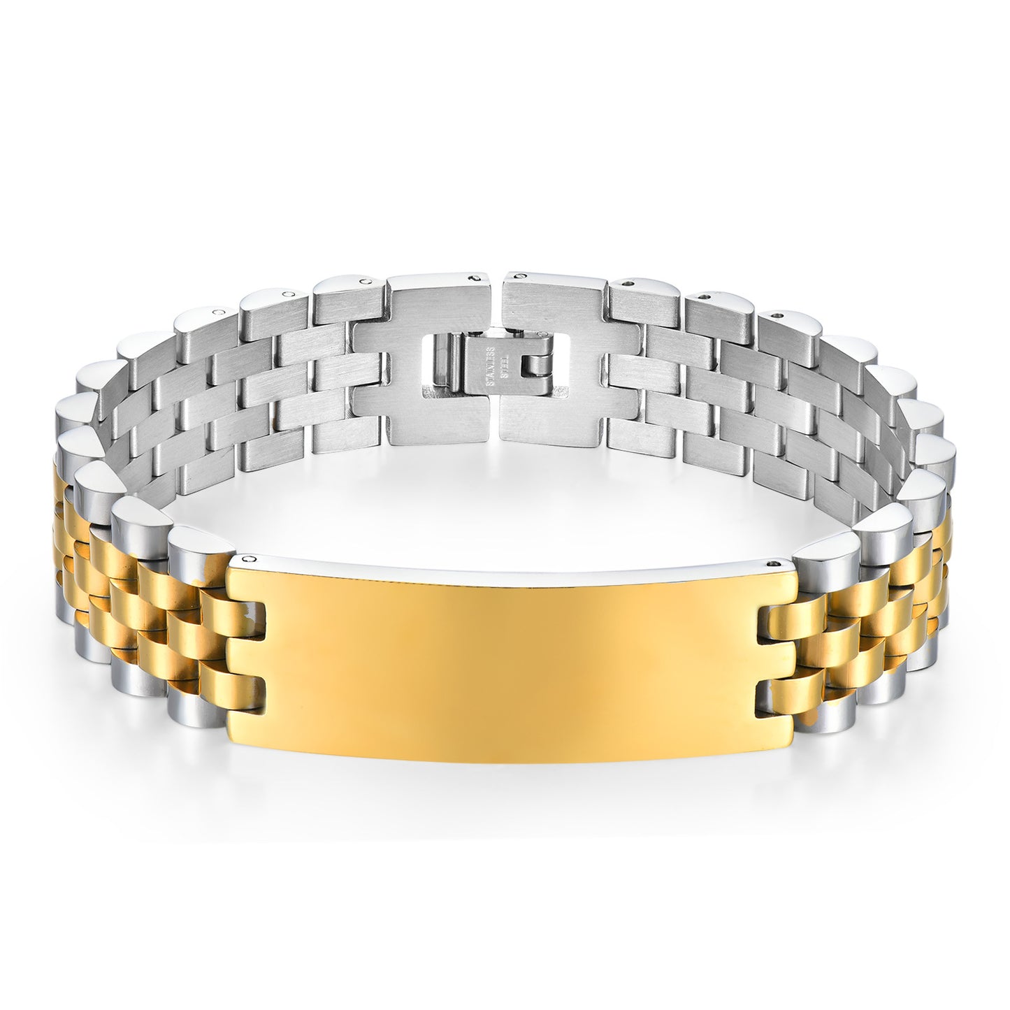 Women's & Men's Beads Fashion Couple Curved Titanium Steel Strap Can Bracelets