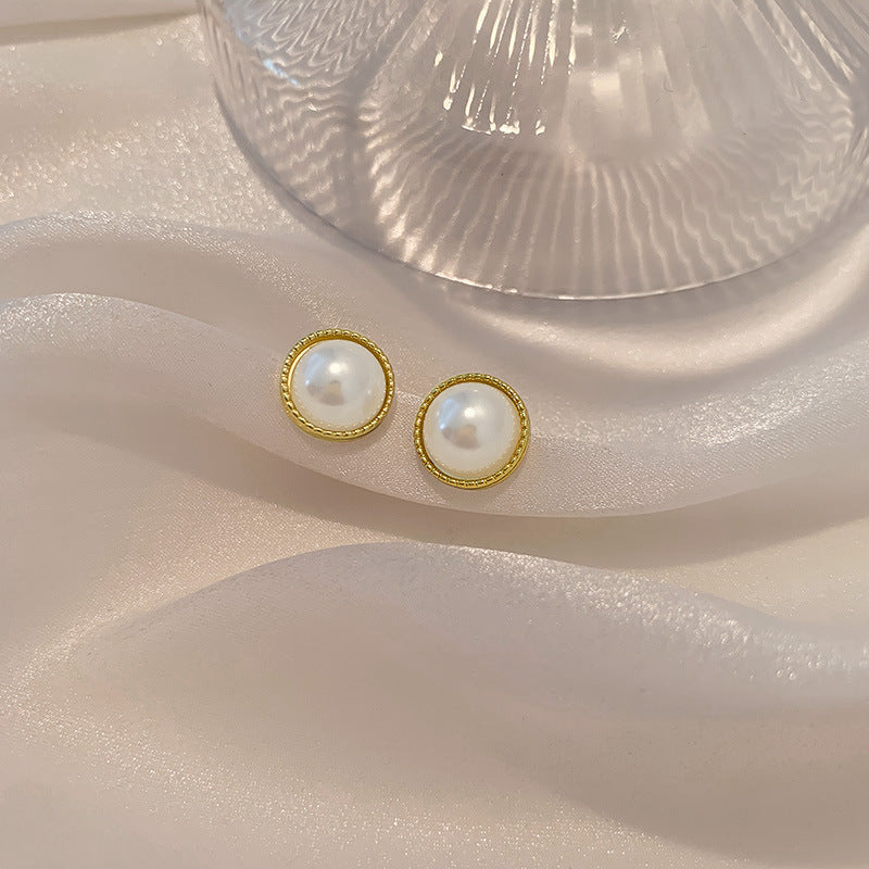 Live Broadcast High Sense Temperamental Pearl Earrings