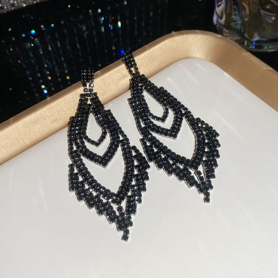 Women's Sier Diamond Tassel Light Luxury High-grade Simple Rings