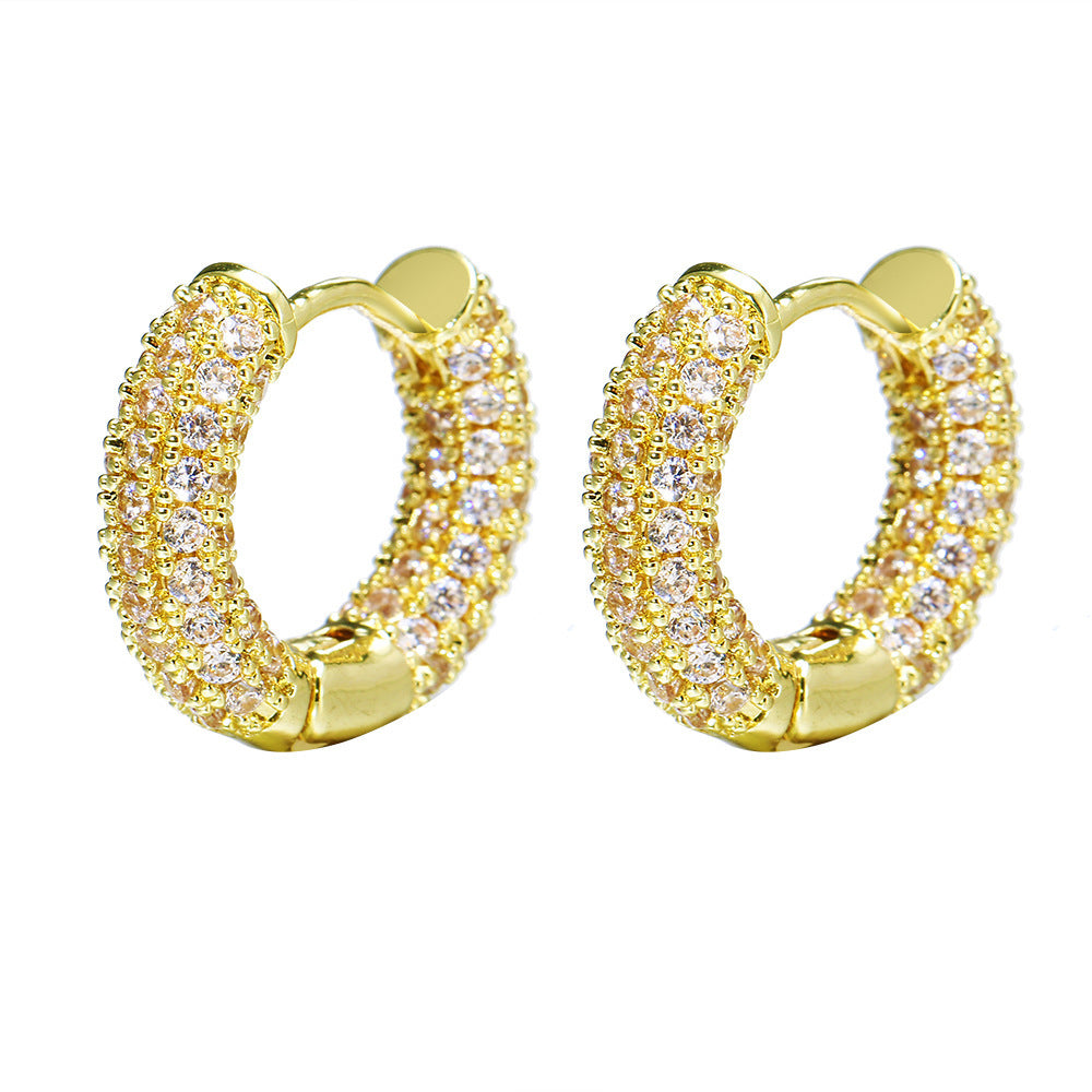 Women's Fashion Simple Circle Clip Dress Wear Ear Buckle