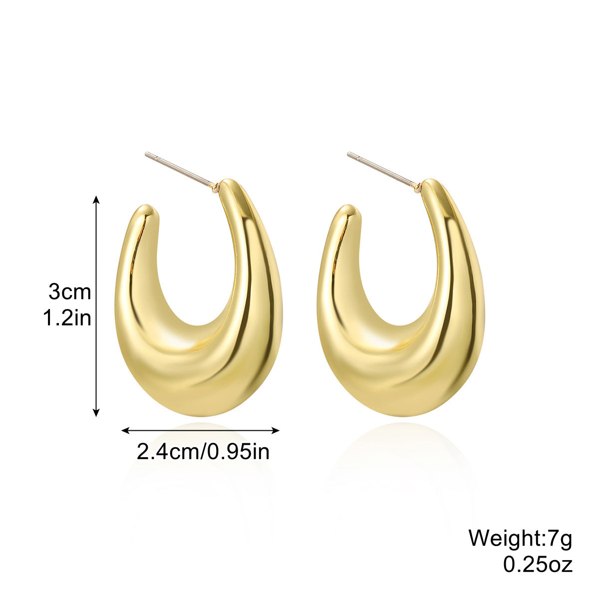 Plastic Minimalist Glossy Water Drop Acrylic Earrings