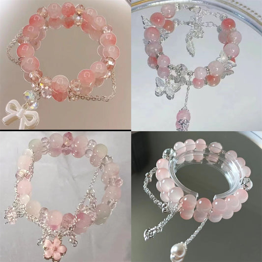 Female Design Sweet Cute Princess Colored Glaze Girlfriends Bracelets