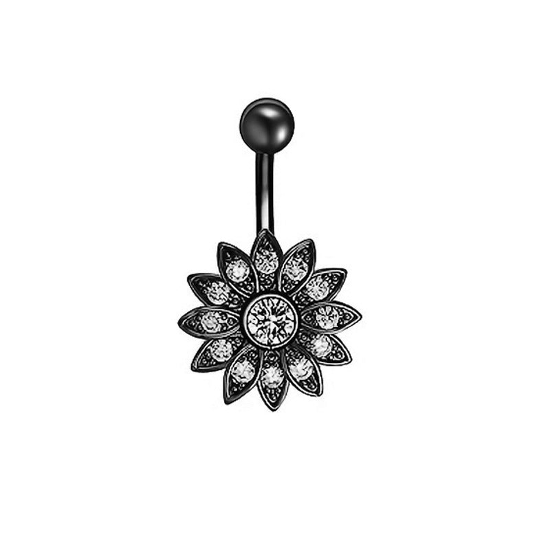 Black Suit Belly Navel Decoration Planet Rings