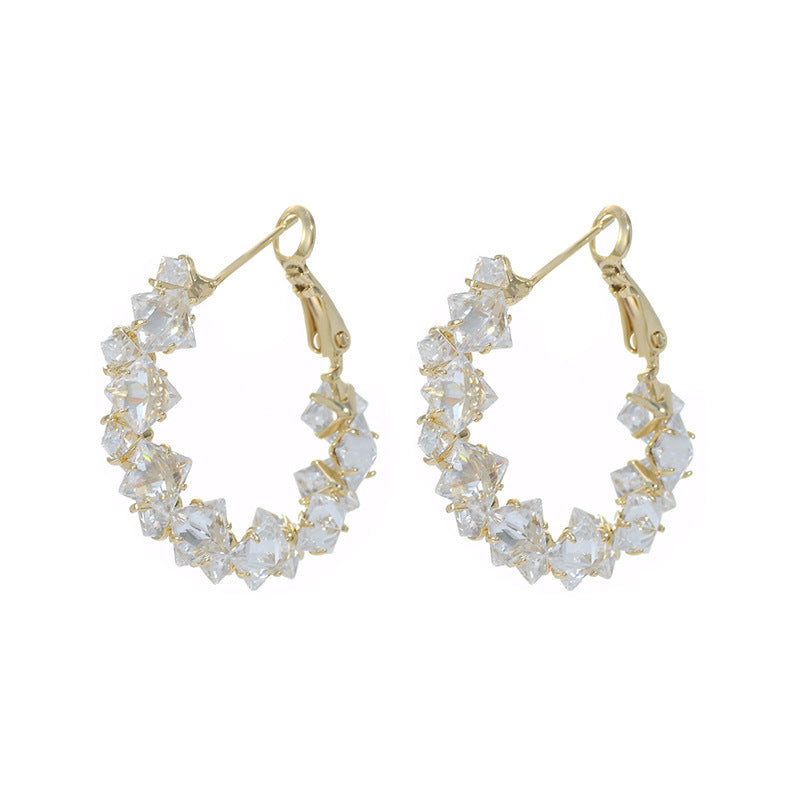 Women's Style Flash Refined Zircon Crystal For Earrings