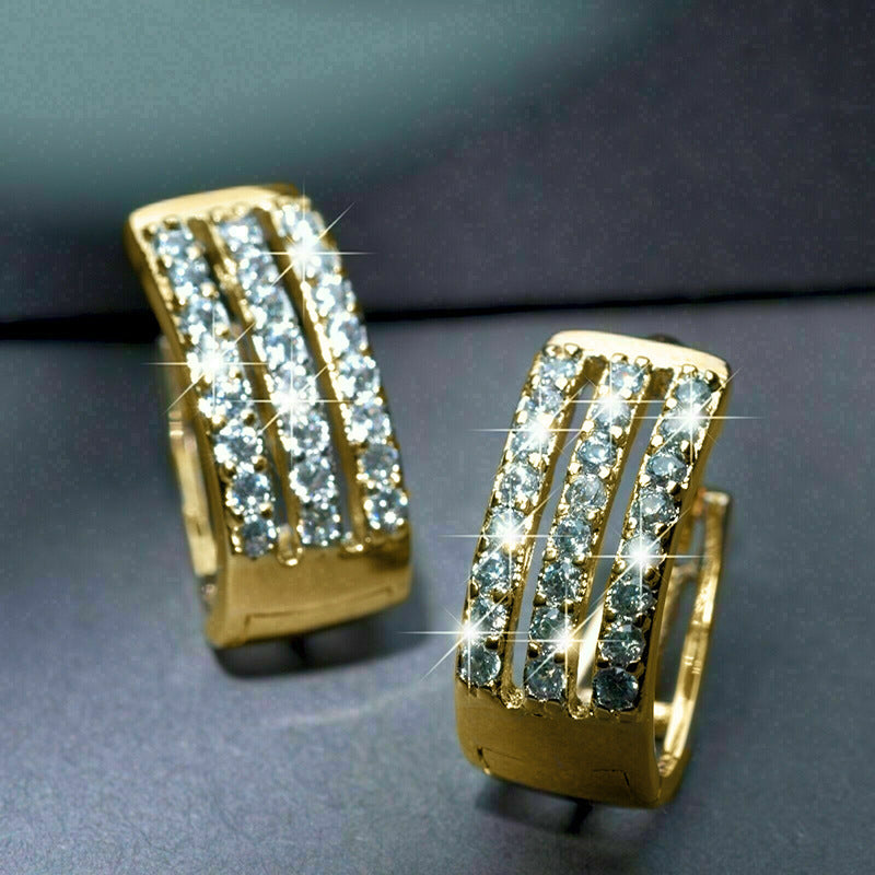 Exaggerated Elegant Zircon Personalized Clip Valentine's Day Ear Buckle