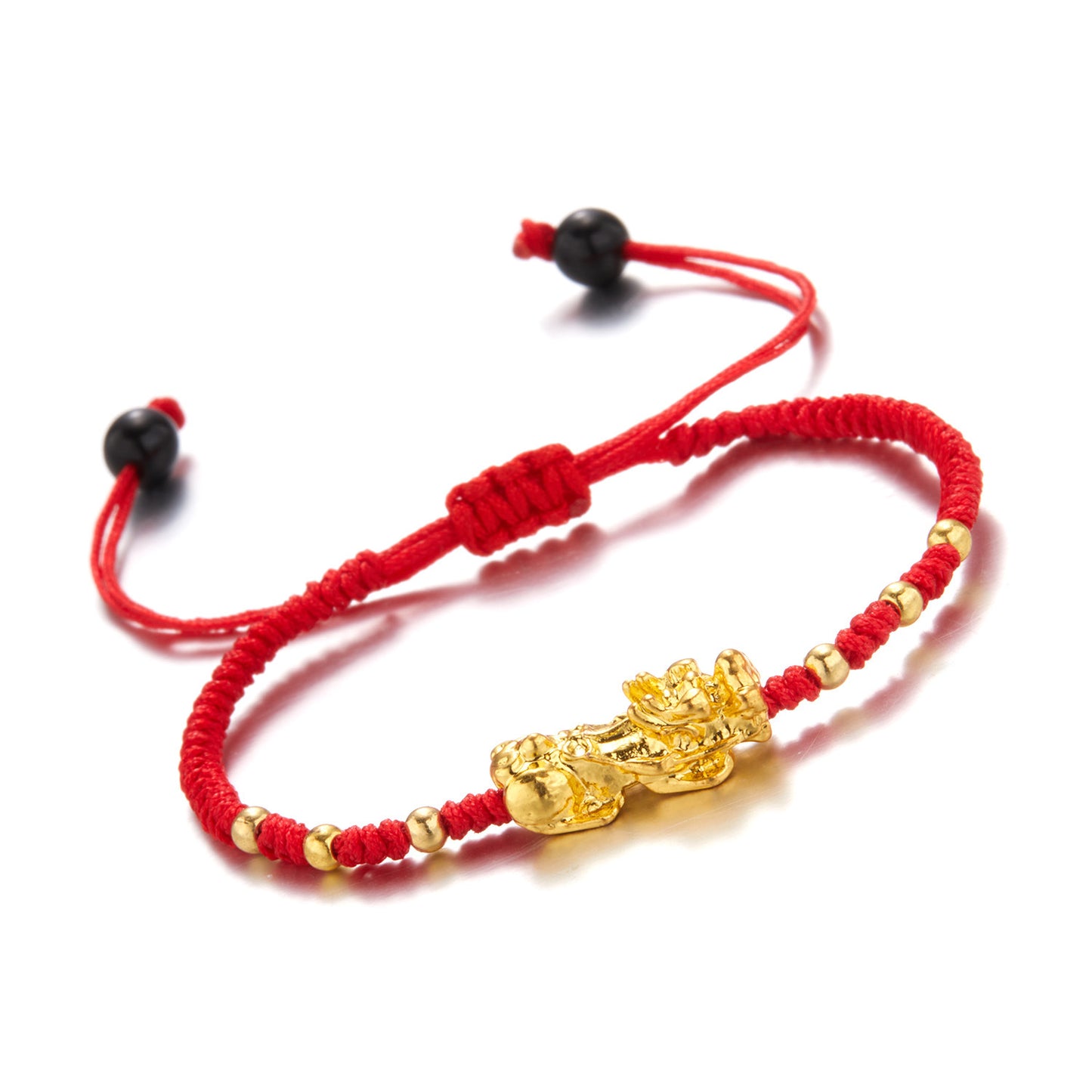 Red Rope Single Gold Braided Woven Bracelets