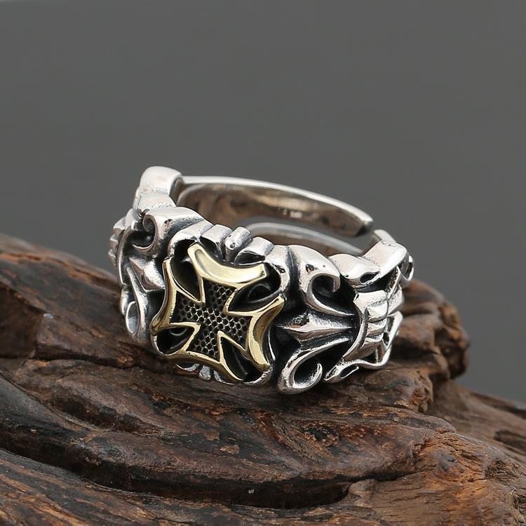 Cross Pattern Fashion Unique Design Geometric Rings