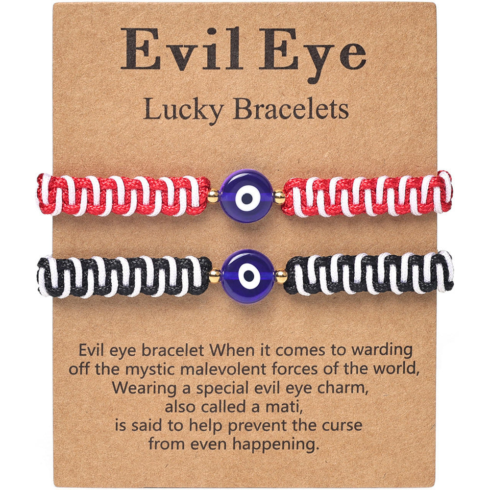 Handmade Woven Devil's Eye Jade Thread Fashion Unisex Bracelet