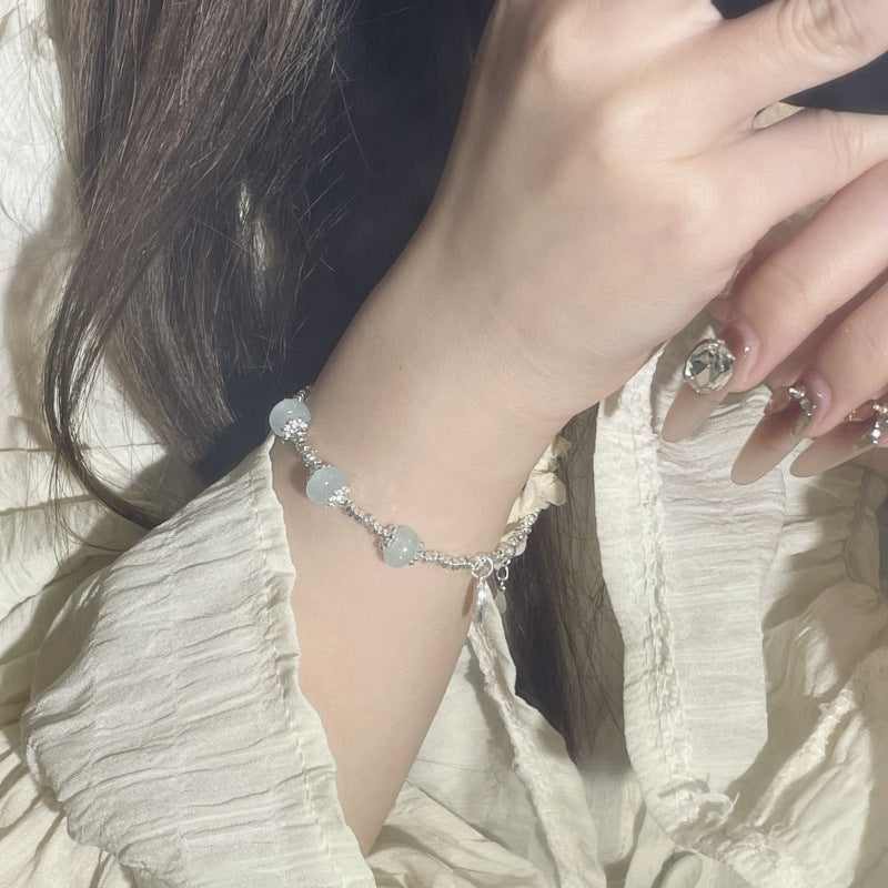 Sier Female Summer Light Luxury Minority Ancient Bracelet