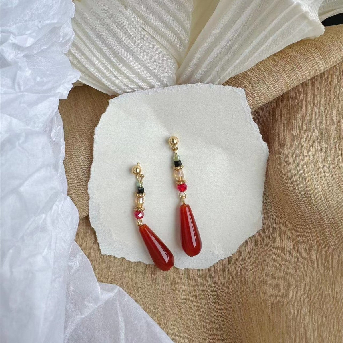 Women's Niche Water Drop Ear Chinese Style Classical Earrings