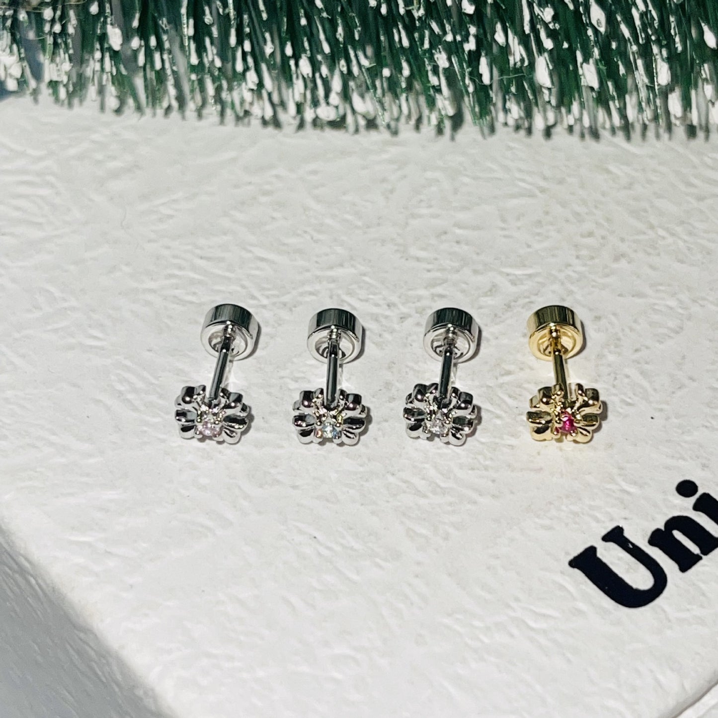 Small Ear Titanium Steel Screw Bone Compact Earrings