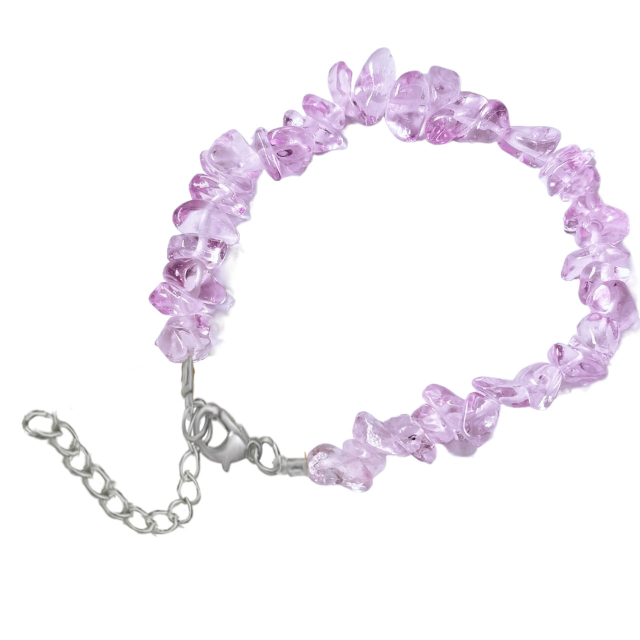 Natural Crystal Agate Gravel Irregular Stone Lobster Bracelet