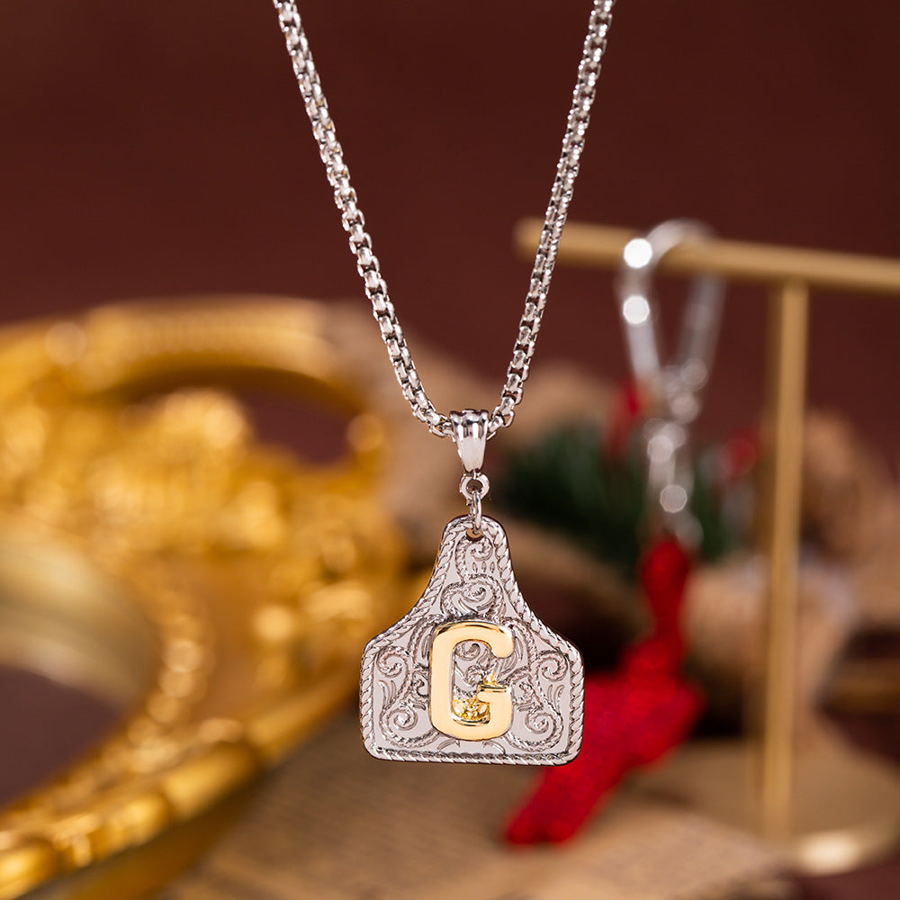 Women's Fashion English Letters Electroplated Copper For Design Personalized Clavicle Necklace
