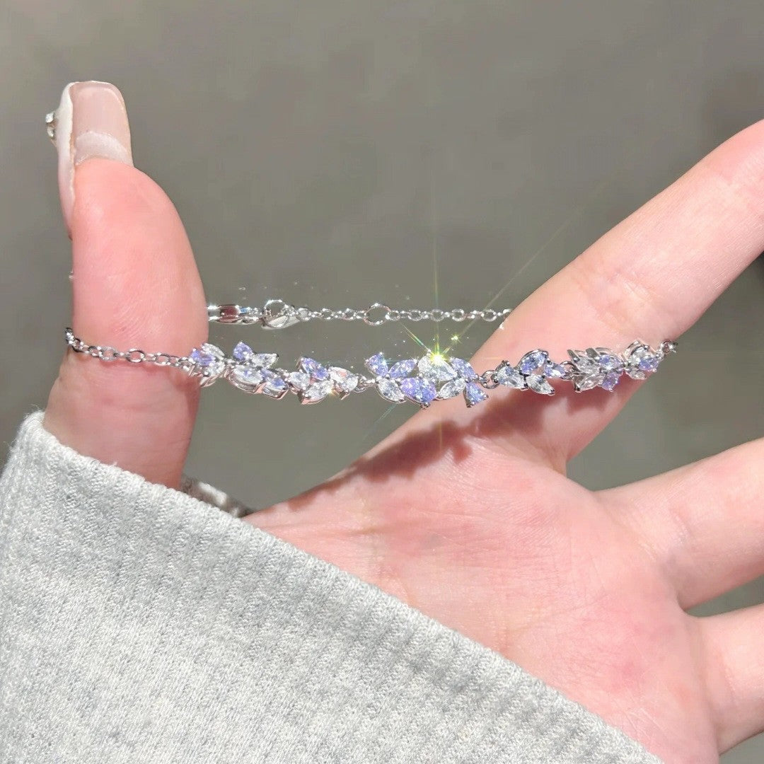 Beautiful Light Luxury High-grade Full Diamond Flash Trendy Temperamental Minority Bracelets