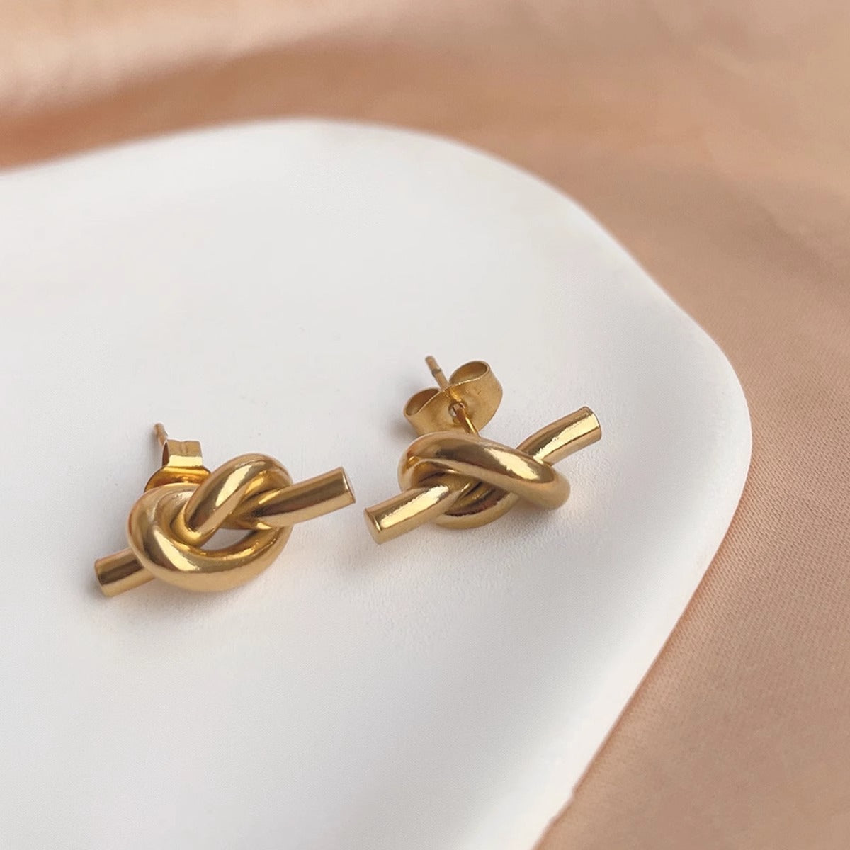 Ear Style Creative Titanium Steel No Fading Versatile Design Retro Stud Earrings