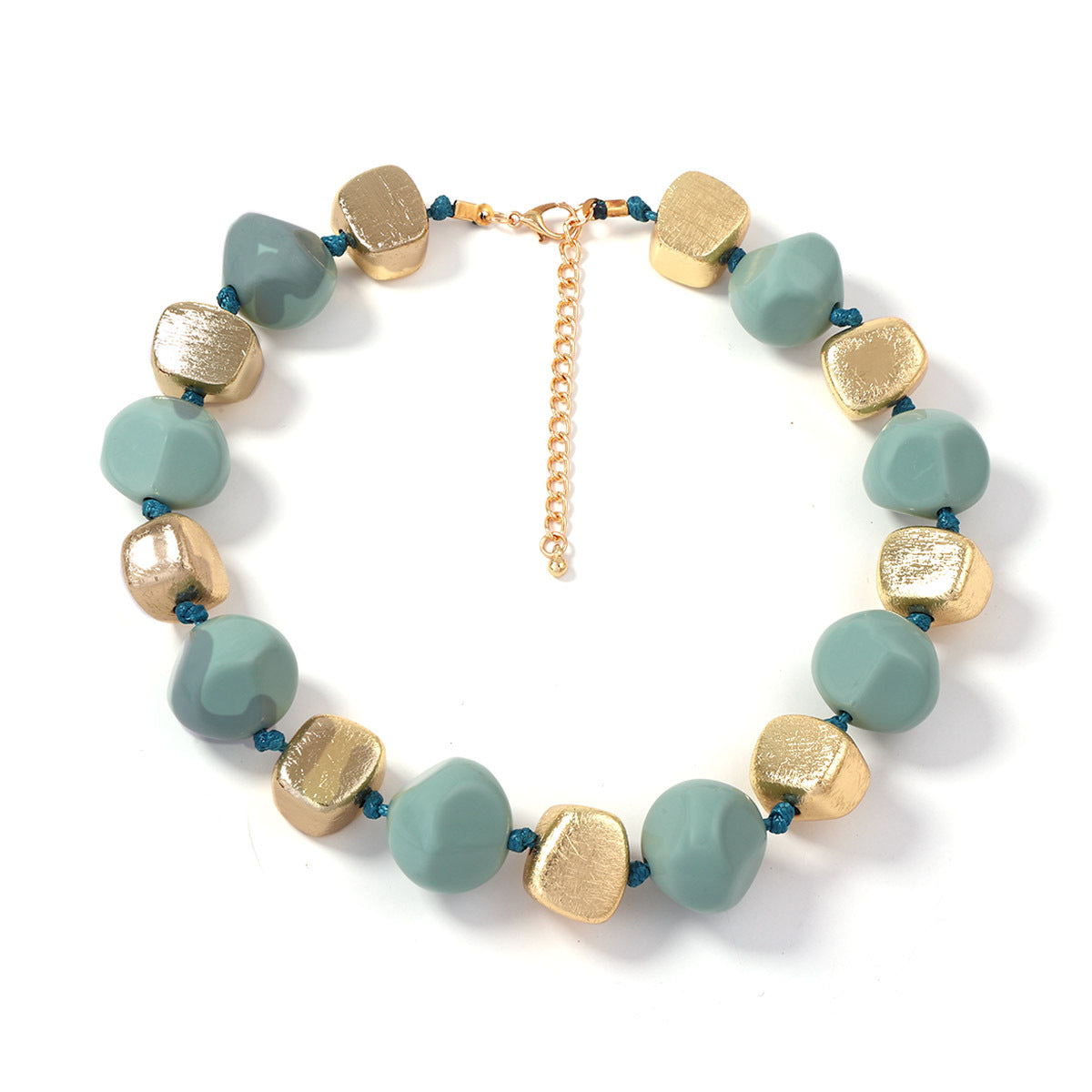 Women's Fashion Exaggerated Beaded Resin Geometric Handmade Necklace