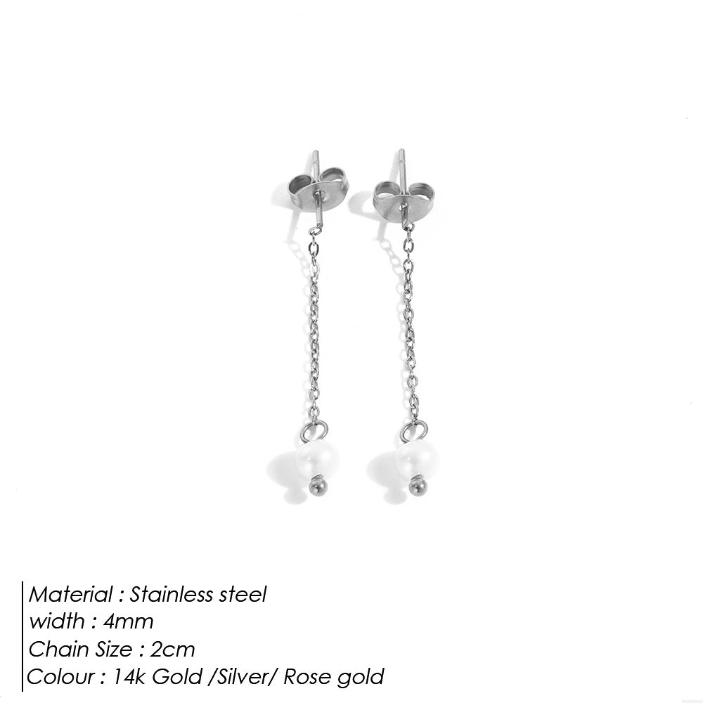 Light Luxury Fresh Water Pearl Temperament Earrings