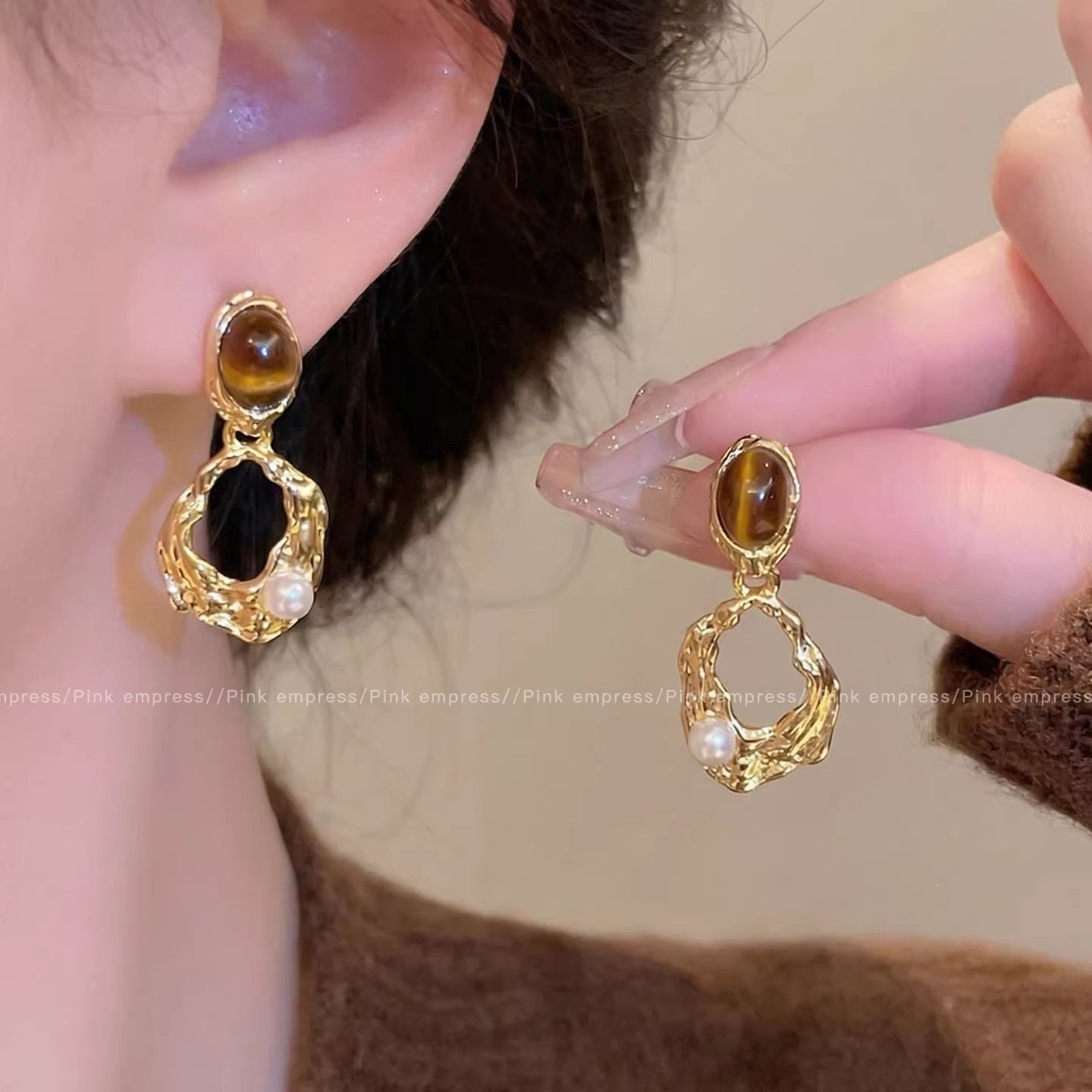 Women's Needle High-grade Super Flash Zircon Light Luxury Refined Grace Earrings