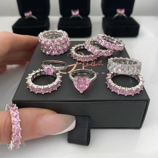Women's Simple Pink Niche High Sense Does Rings