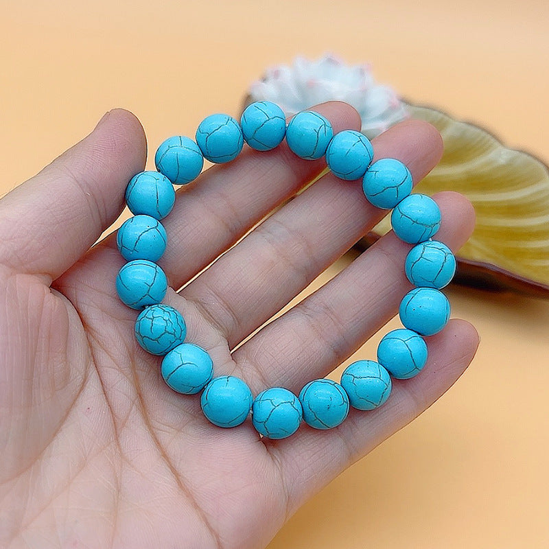 Women's & Men's Beads Imitation Natural Crack Single Circle Round Ethnic Style Buddha Bracelet