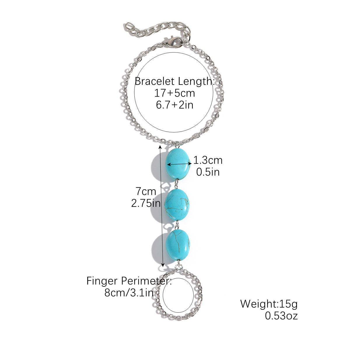 Chain Finger Simple Elegant High-grade Pearl Rhinestone Bracelets