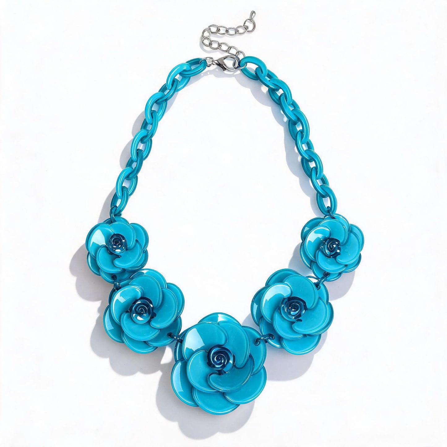 Women's Flower Bohemian Style Dopamine Contrast Color Rose Necklaces