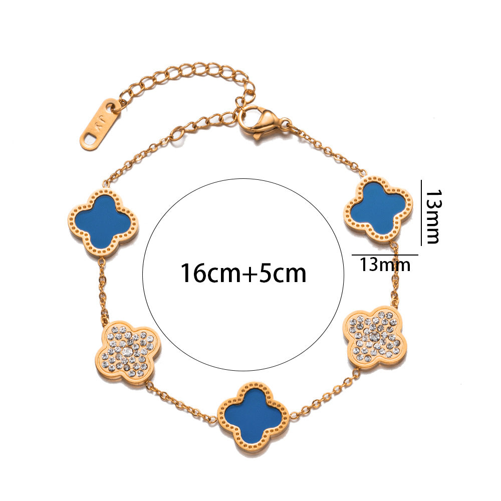 Diamond Rose Gold Fashion Charm Pork Bracelet