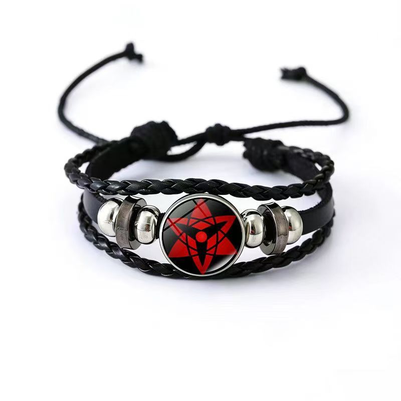 Cowhide Two-dimensional Anime Peripheral Handmade Woven Bracelets