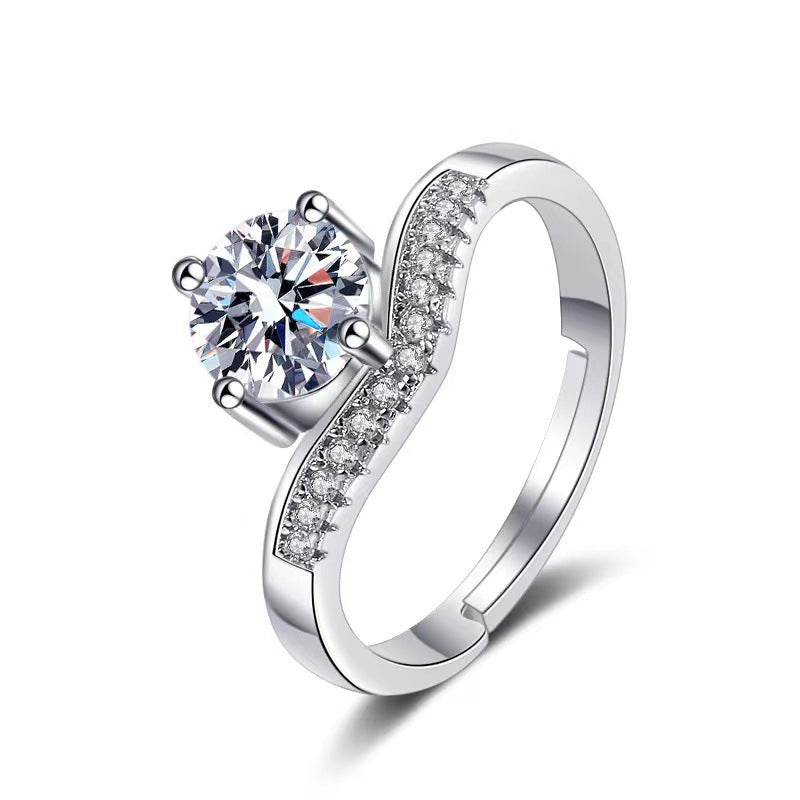 Moissanite Female Affordable Luxury Fashion Niche Rings