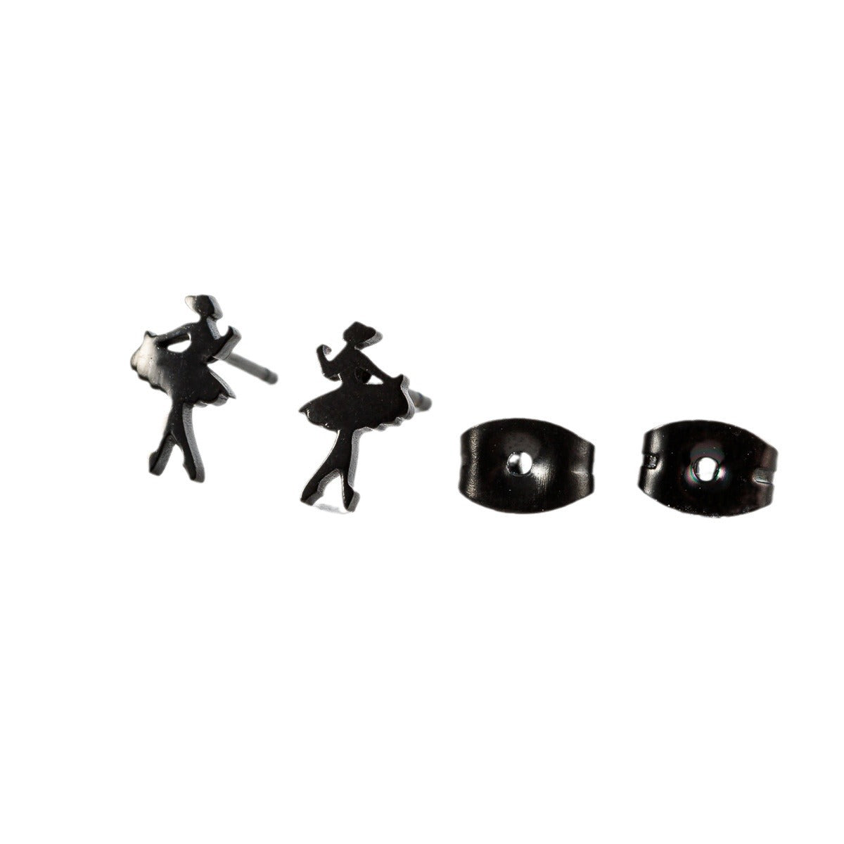 Women's Fashion Stainless Steel Personality Simple Style Bowknot Stud Earrings