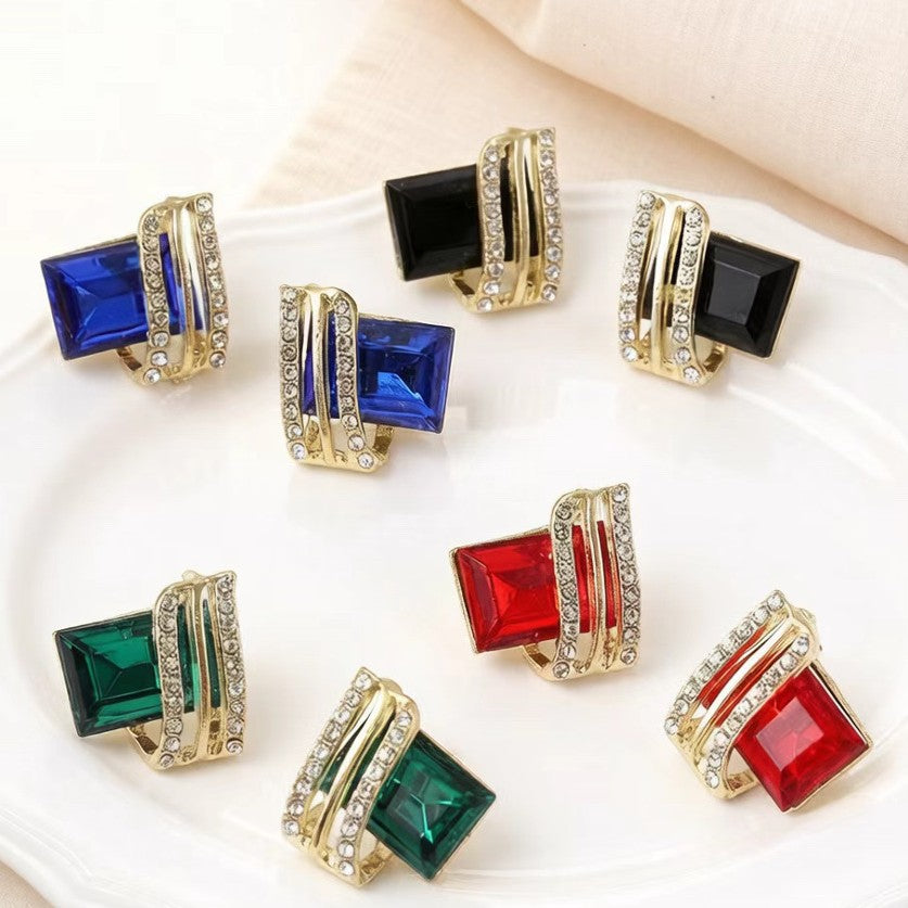 Elegant High Sense Rhinestone Female Crystal Simplicity Personalized Rings