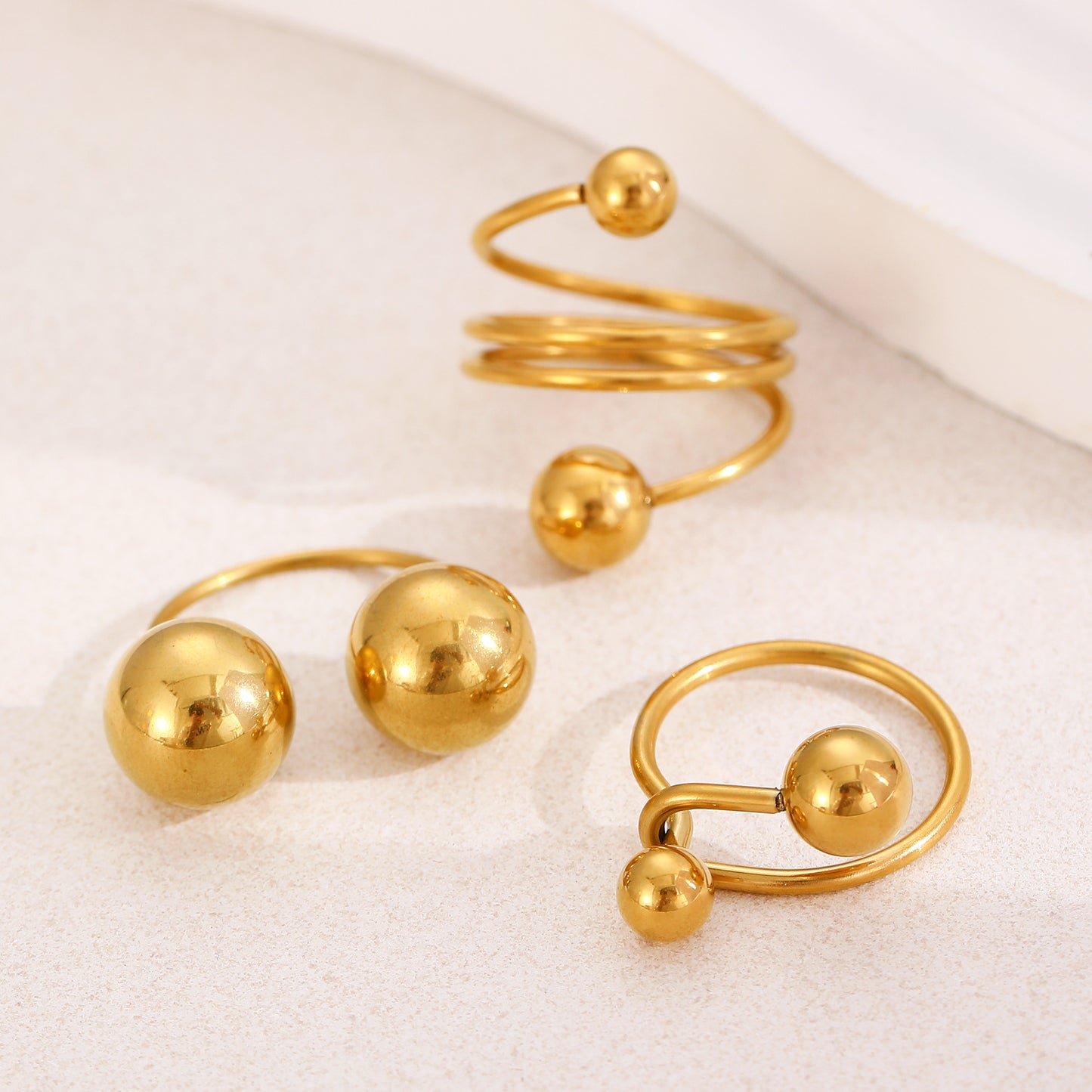 Women's Spherical Personalized Female High-grade Small Large Rings