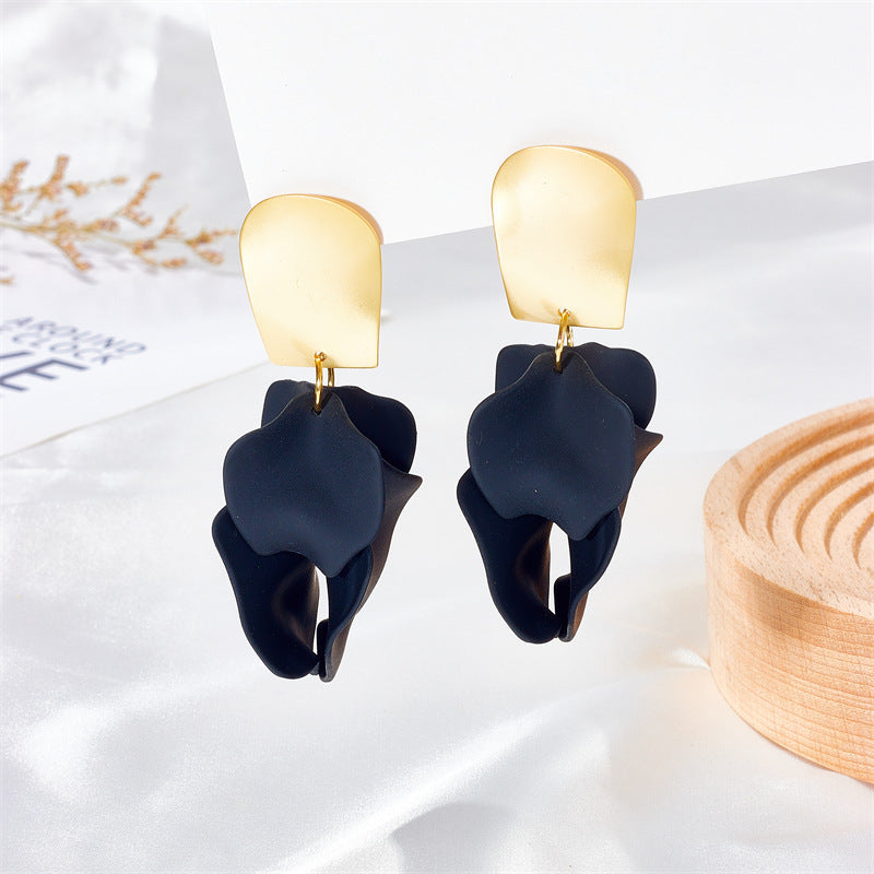 Women's Korean Style Fashionable Temperament Petal Leaf Rings
