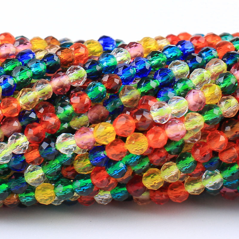 Transparent Glass Surface Cutting Beads Handmade Jewelry Accessories