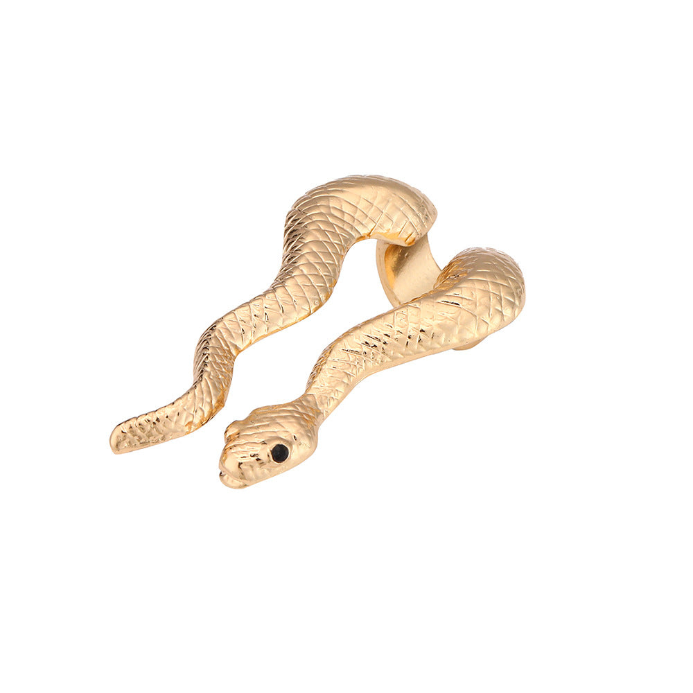 Personality Fashion Snake Exaggerated Gold And Rings