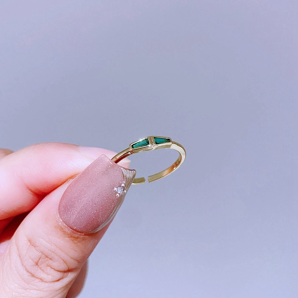 Light Luxury Minority Design Colorful Gemstone Rings