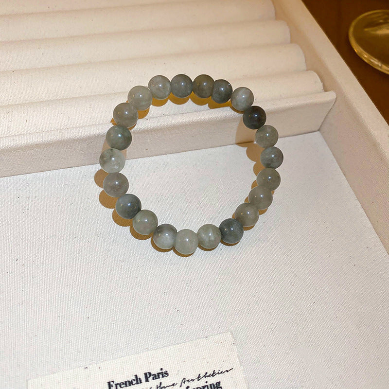 French Retro Smiley Face Bamboo Artificial Jade Personality Trendy Light Bracelets
