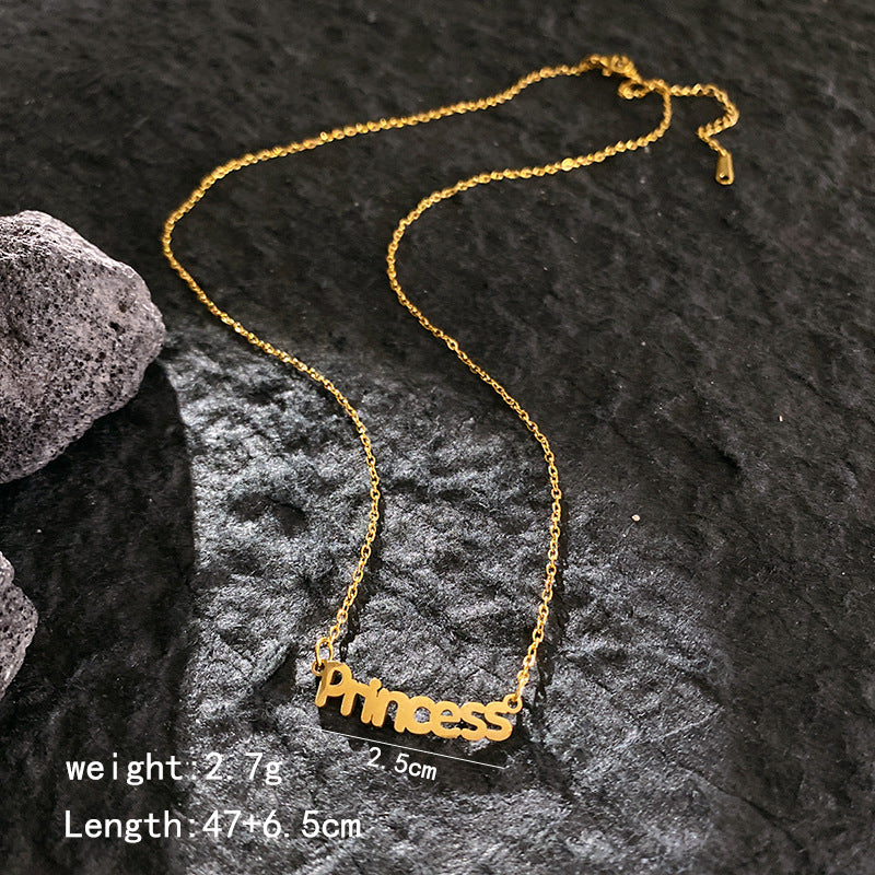 Steel Stainless Dear English Letter Personality Necklaces