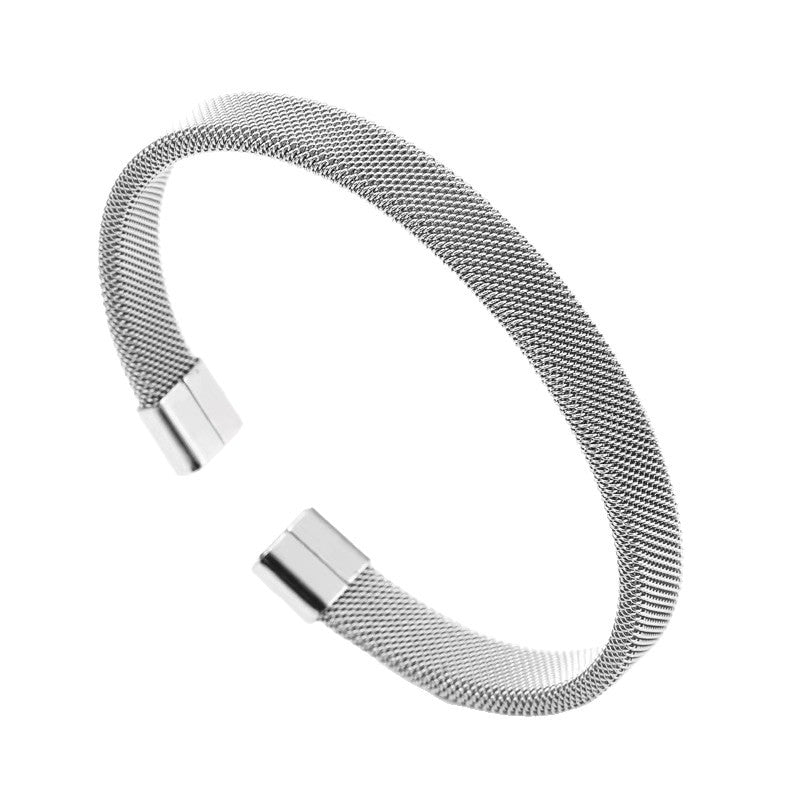 Men's Simple Titanium Steel Mesh Fashion Stainless Bracelet