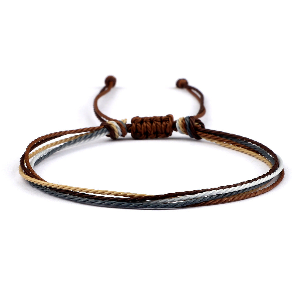 Coast Style Twin Creative Wax Line Hand Weaving Bracelet