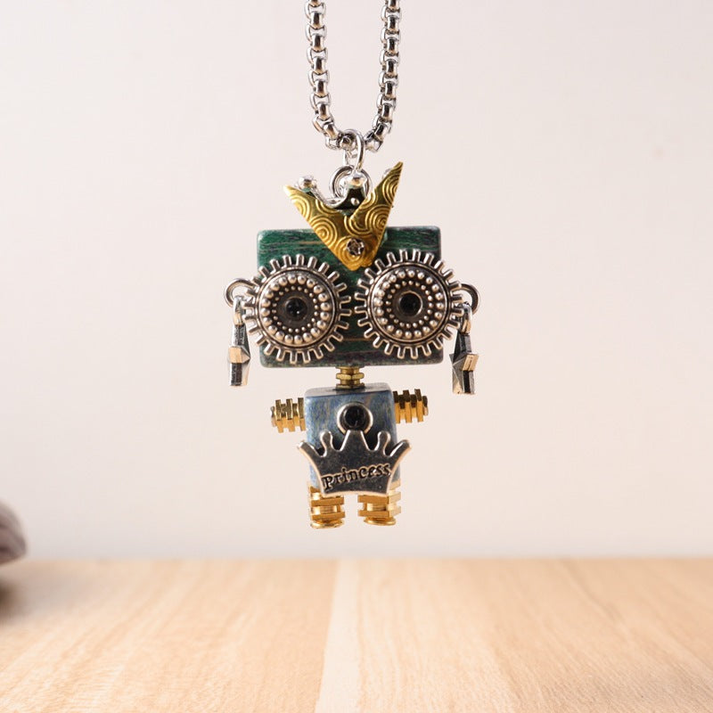 Vintage Robot Handmade Niche Design Gift Pendants