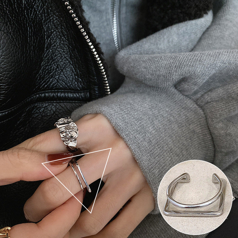 Women's Geometric Fashion Twisted Open-end Personality Hip Rings
