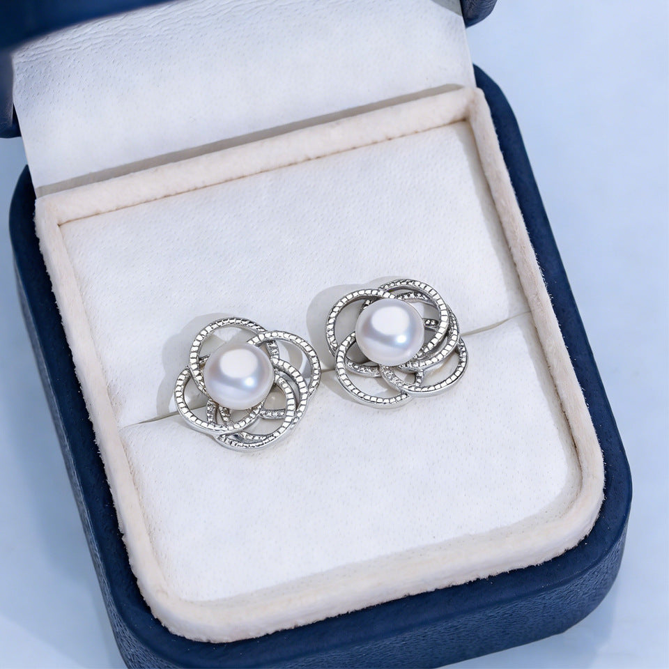 Pearl Ear Love High Sense Simple Temperament Stud Earrings