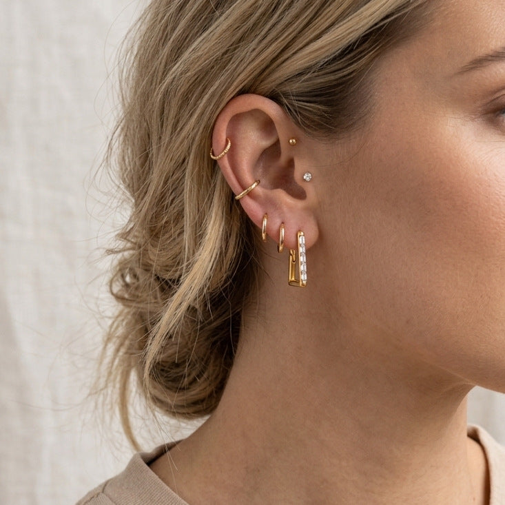 Geometric Square Stainless Steel Light Luxury High-grade Earrings